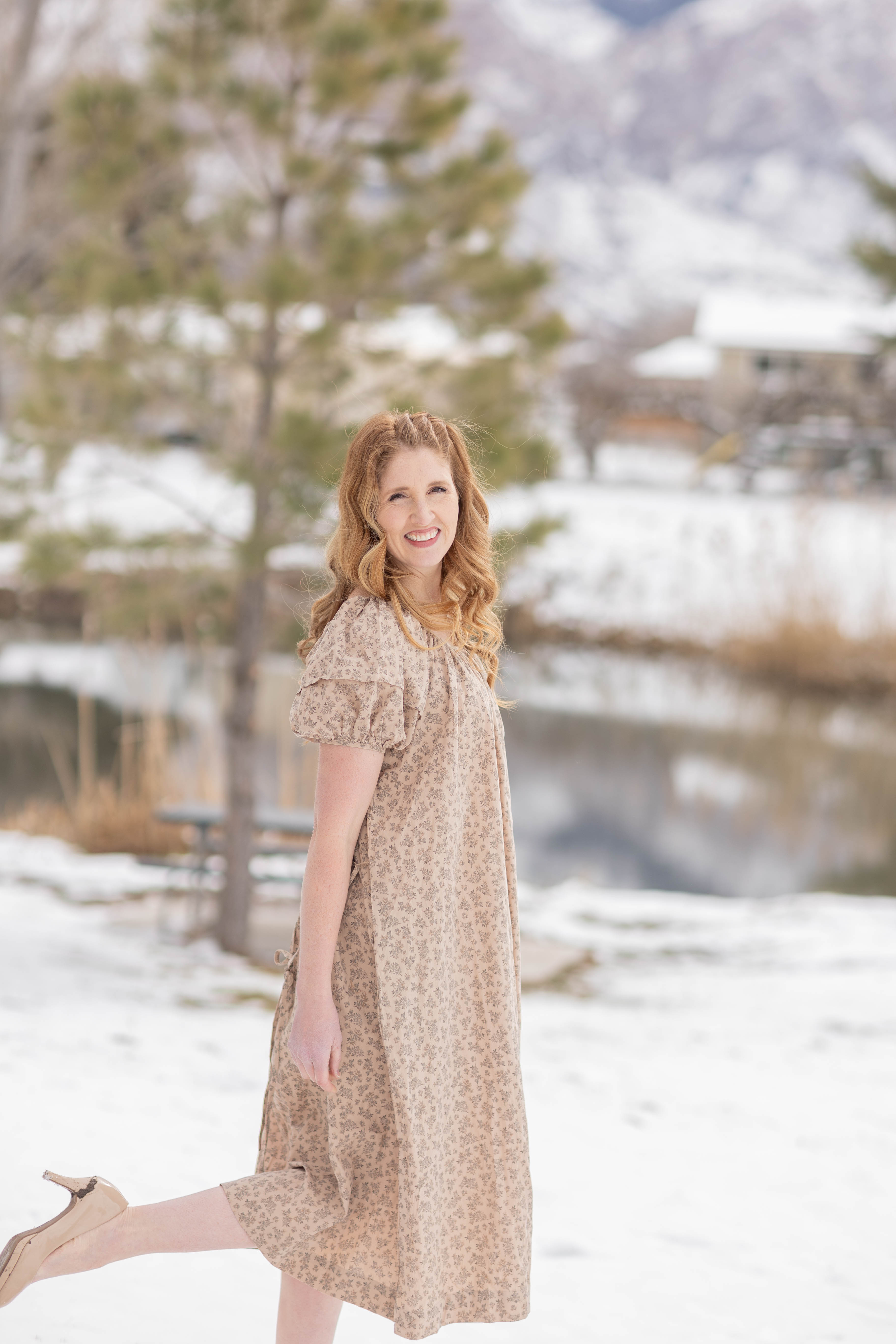 Dawn dress--tan